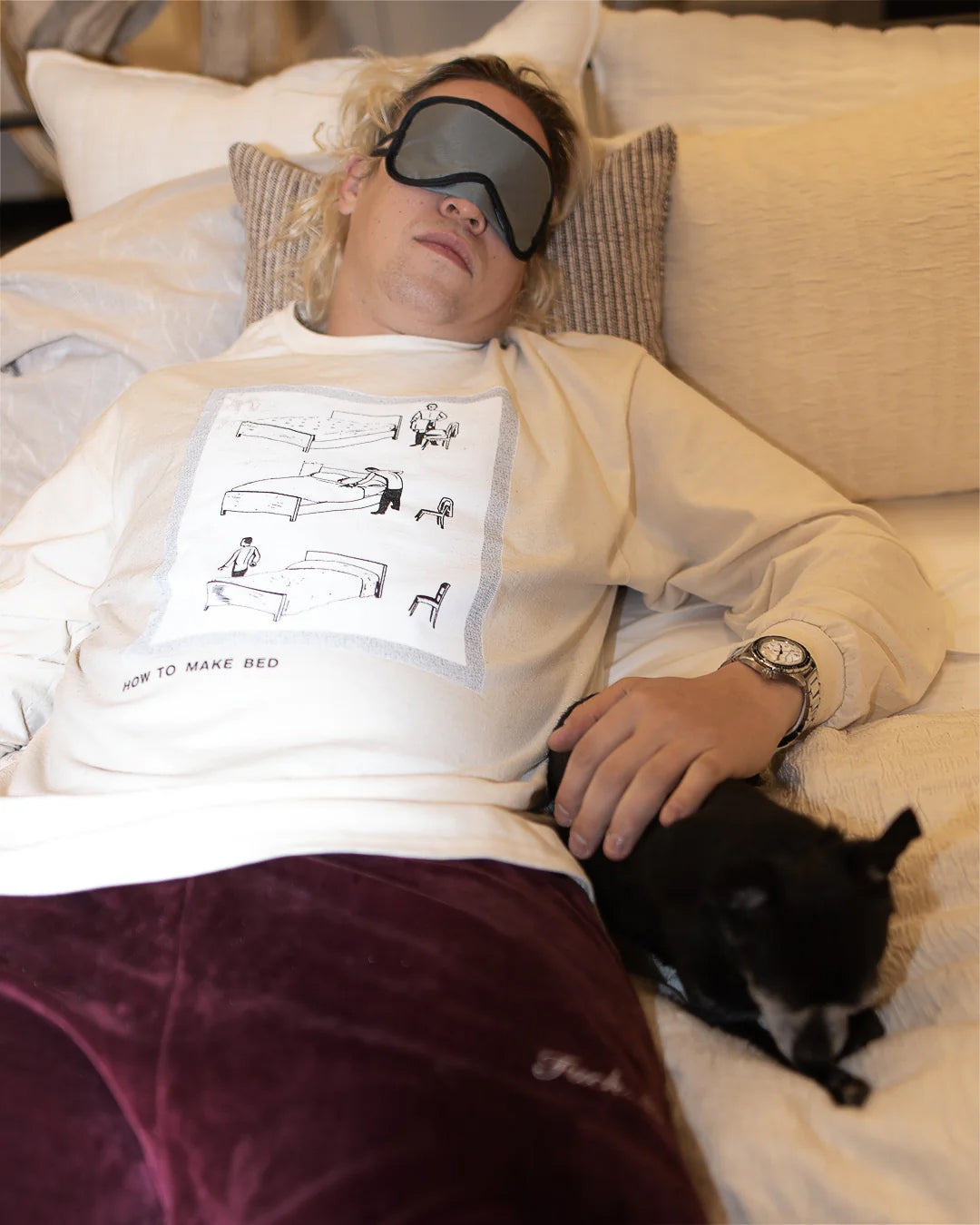 "How To Make Bed" Long Sleeve T-shirt